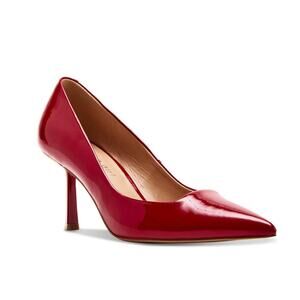 New Madden Girl Brynn High Red Patent Pump Holiday Christmas 8